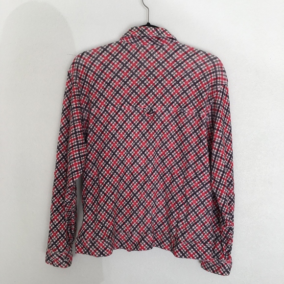 Vintage Liz Claireborn Flannel Pattern Jacket Top - Picture 6 of 7